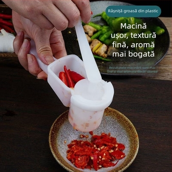 Presă manuală de usturoi pentru uz casnic, măcinător mare de usturoi pentru bucătărie, măcinător din plastic pentru usturoi și ghimbir