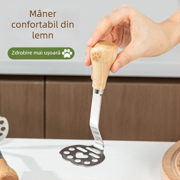 Zdrobitor din oțel inoxidabil pentru piure de cartofi și avocado, destinat bebelușilor