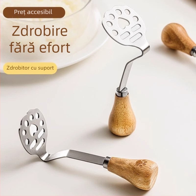 Zdrobitor din oțel inoxidabil pentru piure de cartofi și avocado, destinat bebelușilor