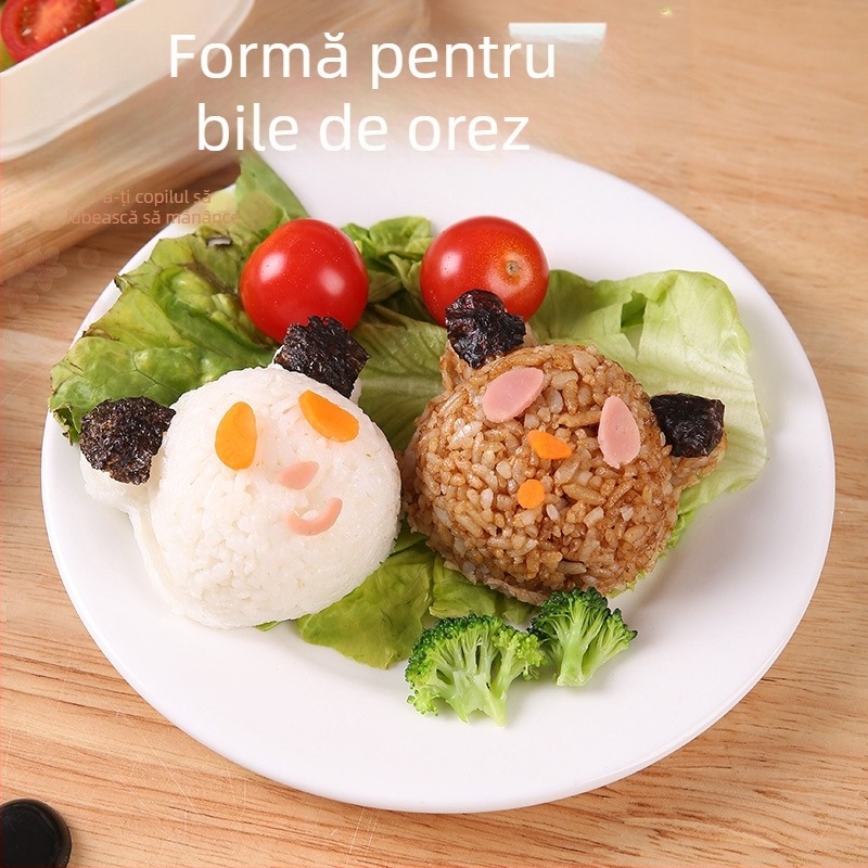 Formă pentru bile de orez cu panda — unealtă de modelare a orezului pentru sushi și nori