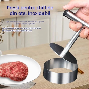 Presă circulară din oțel inoxidabil pentru clătite și formă de aluat pentru foi de gyoza, pentru burgeri și bile de orez