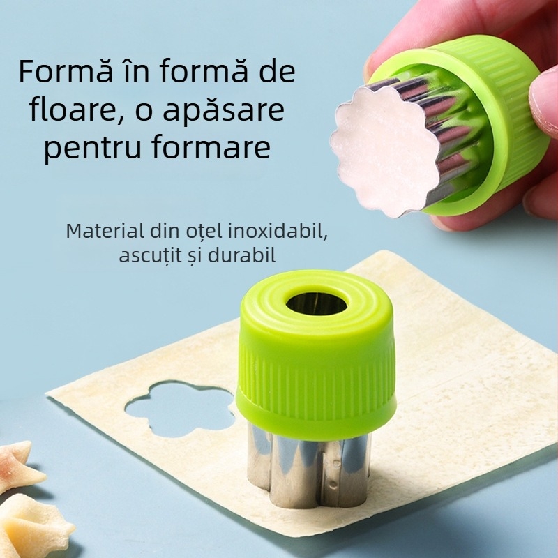 Formă din oțel inoxidabil cu relief în formă de fluture pentru paste; tăietor pentru legume și fructe; accesoriu pentru mâncarea bebelușilor; matriță pentru wonton; set de copt biscuiți cu desene animate