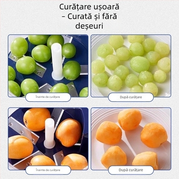 Mașină electrică de decojit fructe și legume, cu decojit de struguri, pentru uz casnic și profesional; potrivită pentru magazine de fructe și ceai cu lapte.
