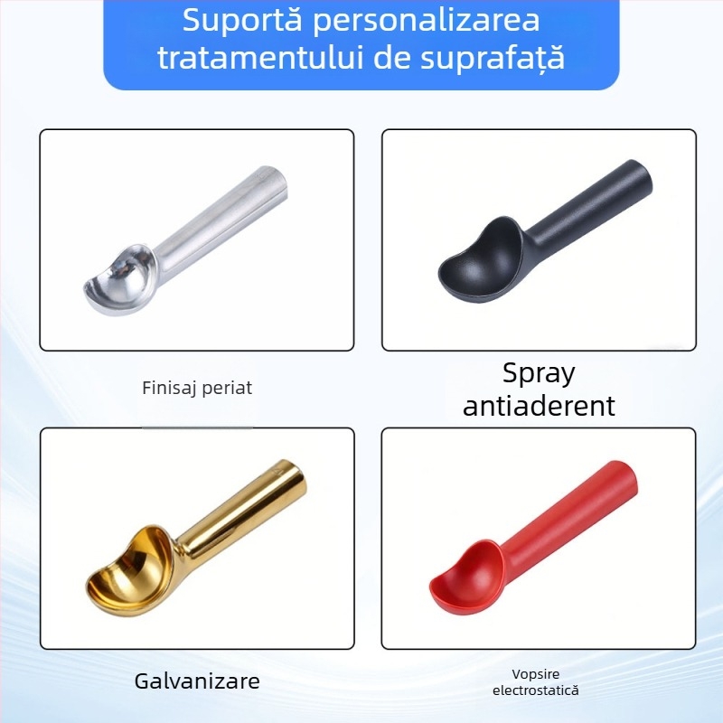 Lingură de înghețată din aluminiu, personalizabilă, pentru bufete de deserturi