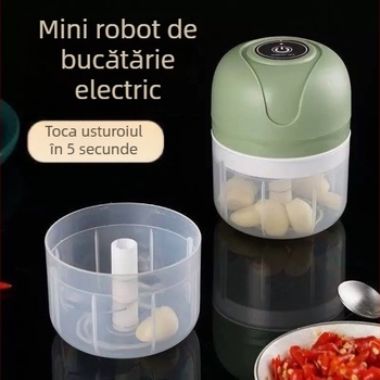 Măcinător electric de usturoi, tocător de bucătărie compact, procesator de hrană pentru bebeluți și măcinător multifuncțional de carne