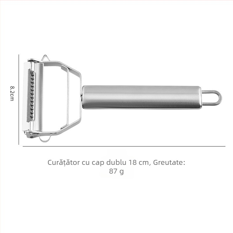 Cuțit de bucătărie din oțel inoxidabil, 3-în-1 pentru curățarea fructelor și legumelor