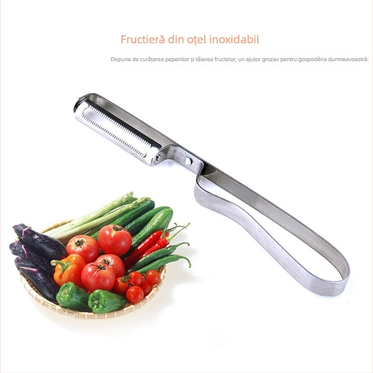 Curățător de fructe din oțel inoxidabil, multifuncțional pentru mere și legume