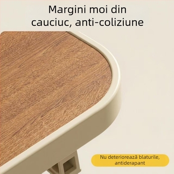 Tocător dublu fațet din lemn de abanos, cu suport și piatră de ascuțit
