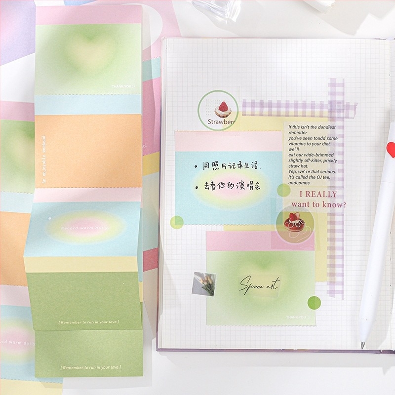 Note adezive Color Dream pentru jurnal – stil minimalist, proaspăt
