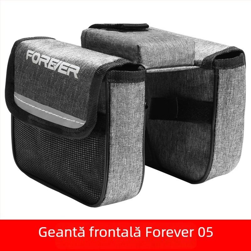 Geantă frontală pentru cadrul bicicletelor de munte și oraș – set complet de accesorii pentru ciclism