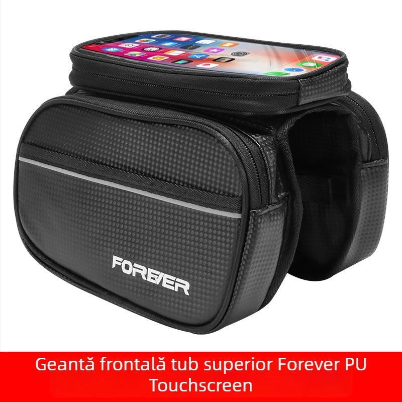 Geantă frontală pentru cadrul bicicletelor de munte și oraș – set complet de accesorii pentru ciclism