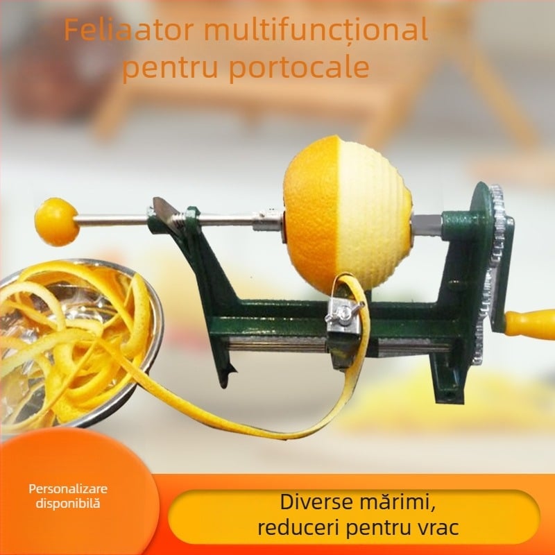 Curățător manual de portocale și fructe, multifuncțional, din oțel inoxidabil, unealtă de bucătărie pentru uz casnic