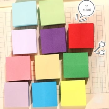 Note autocolante colorate, pătrate mici, cu etichete de index adezive, pentru studiu și birou, 100 coli
