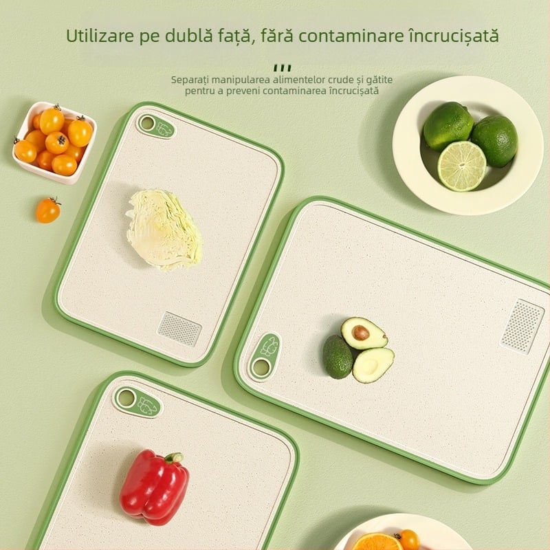 Set de tocătoare antibacteriene și rezistente la mucegai pentru bucătărie – plăci de tăiat din plastic pentru fructe și legume