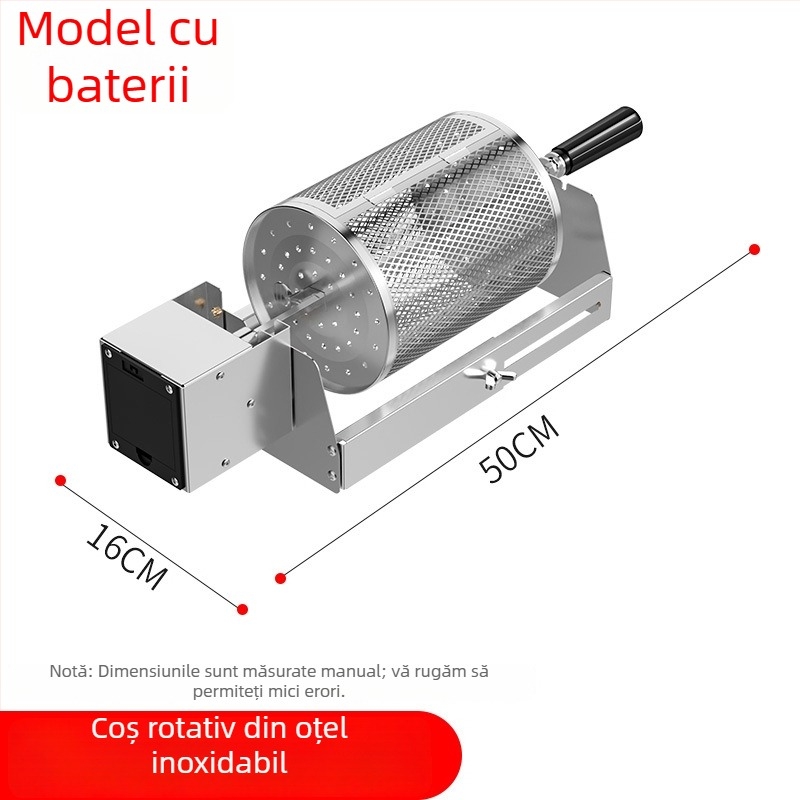 Grill fluture rotativ, coș circular pentru grătar din oțel inoxidabil 304