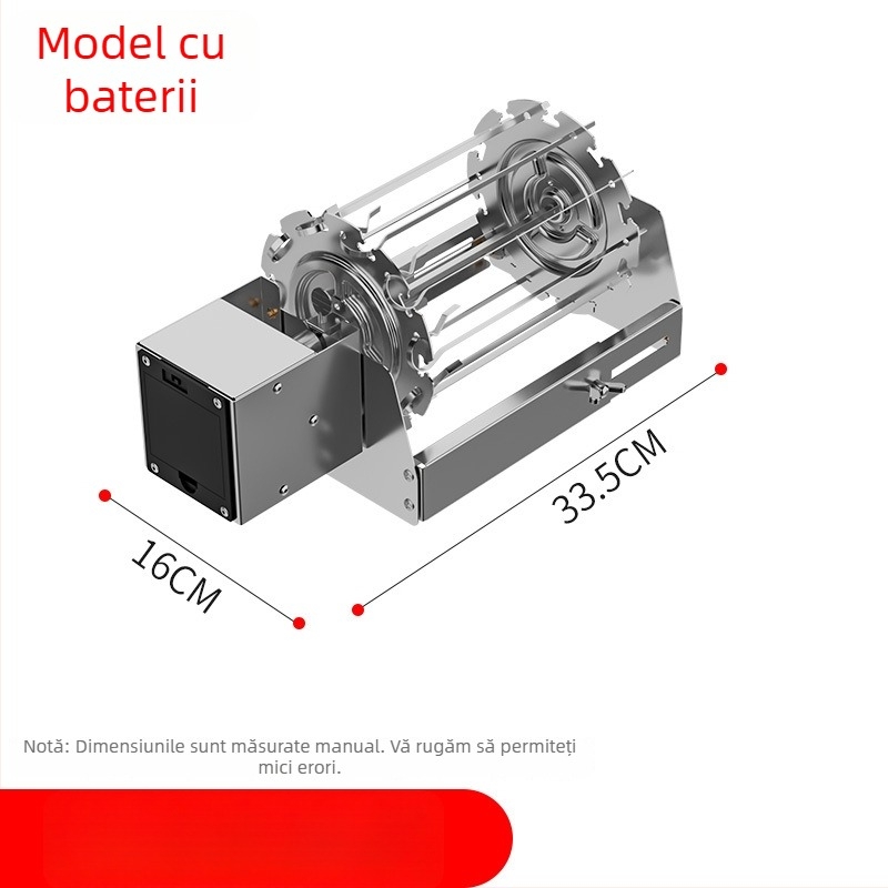 Grill fluture rotativ, coș circular pentru grătar din oțel inoxidabil 304