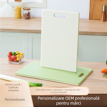 Tăietor de bucătărie bi-color din rășină PE, calitate alimentară, anti-derapare, rezistent la uzură, stil coreean, antibacterian, anti-mucegai, pentru uz casnic și comercial