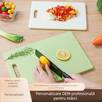 Tăietor de bucătărie bi-color din rășină PE, calitate alimentară, anti-derapare, rezistent la uzură, stil coreean, antibacterian, anti-mucegai, pentru uz casnic și comercial