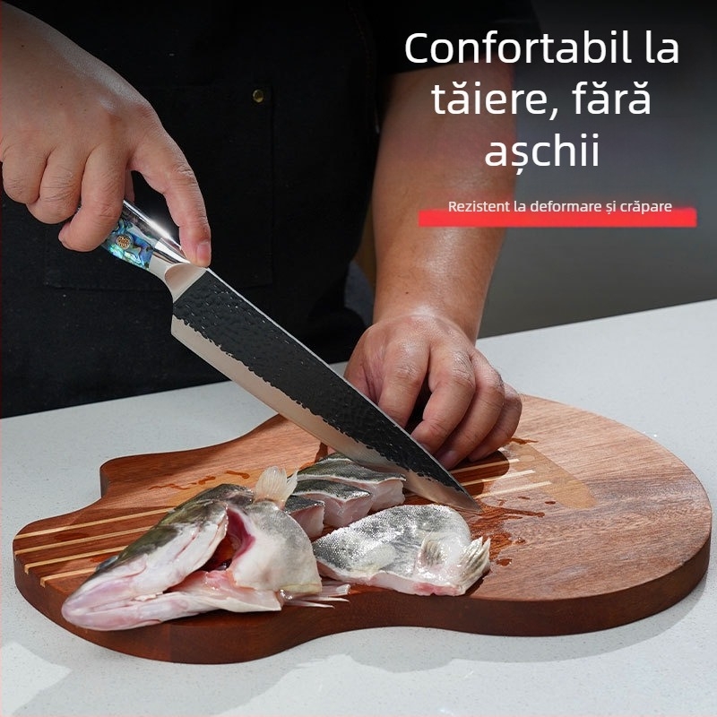Placă de tăiat groasă, în stil desen animat, rezistentă la mucegai și bacterii, pentru uz casnic și carne, din lemn de abanos