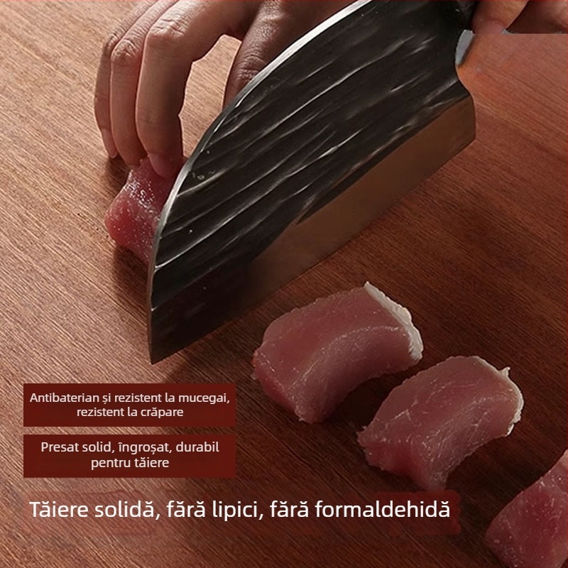Placă de tăiat groasă, în stil desen animat, rezistentă la mucegai și bacterii, pentru uz casnic și carne, din lemn de abanos