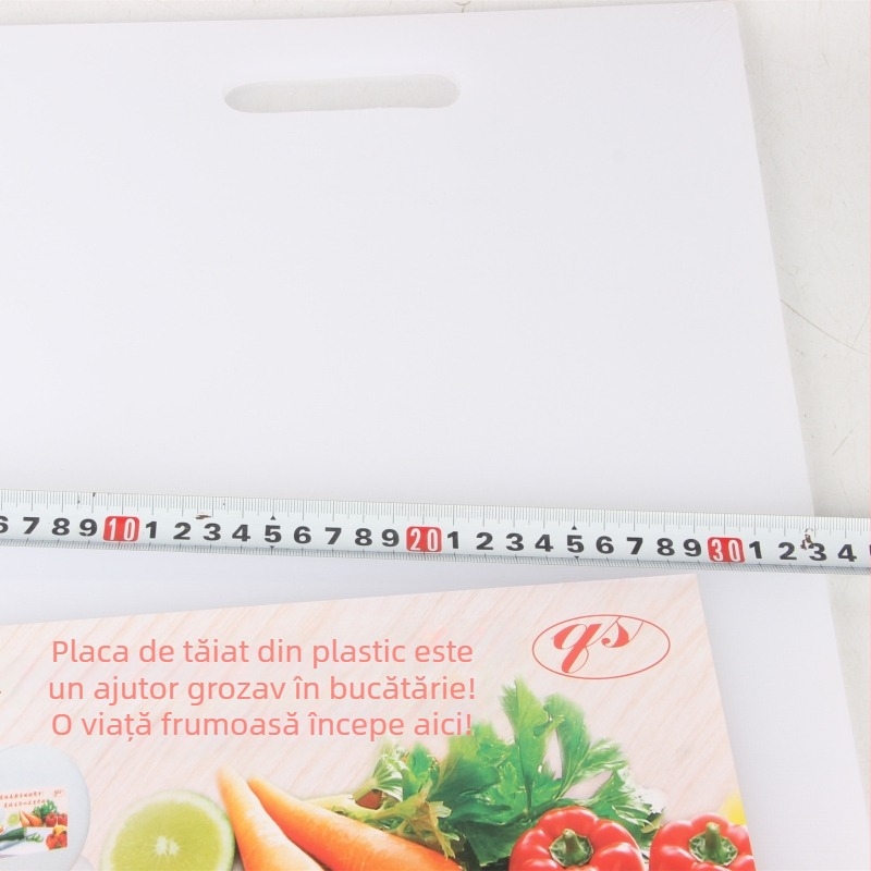 Placă de tăiere din plastic, dreptunghiulară, grosime 0,8 cm, dimensiuni 48 × 33 cm, pentru bucătărie, uz casnic