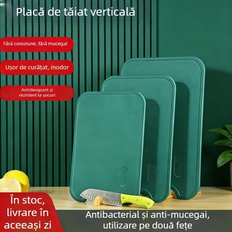 Tocător dublu față, de calitate alimentară, rezistent la mucegai, dreptunghiular, gros, portabil pentru fructe, en-gros