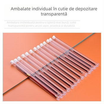 Set profesional de instrumente pentru curățarea urechilor din oțel carbon – lingură pentru urechi, cuțit de nor, vârf de curățare a urechii, cap de ciupercă, bețișoare de bumbac, cârlig pentru urechi