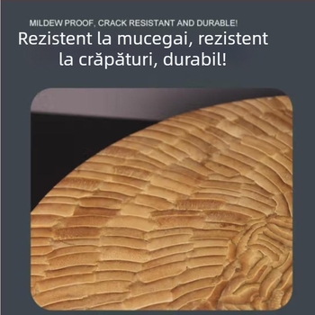 Tocător circular din bambus, gros, pentru bucătărie – carne, oase și legume, uz casnic și comercial