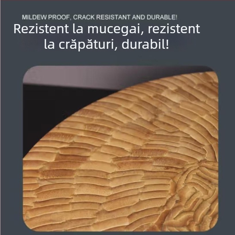 Tocător circular din bambus, gros, pentru bucătărie – carne, oase și legume, uz casnic și comercial