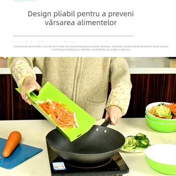 Placă de tăiere pliabilă pentru bucătăria modernă, placă de tăiere portabilă pentru legume, fructe și salate, ușoară, flexibilă, ecologică din PP
