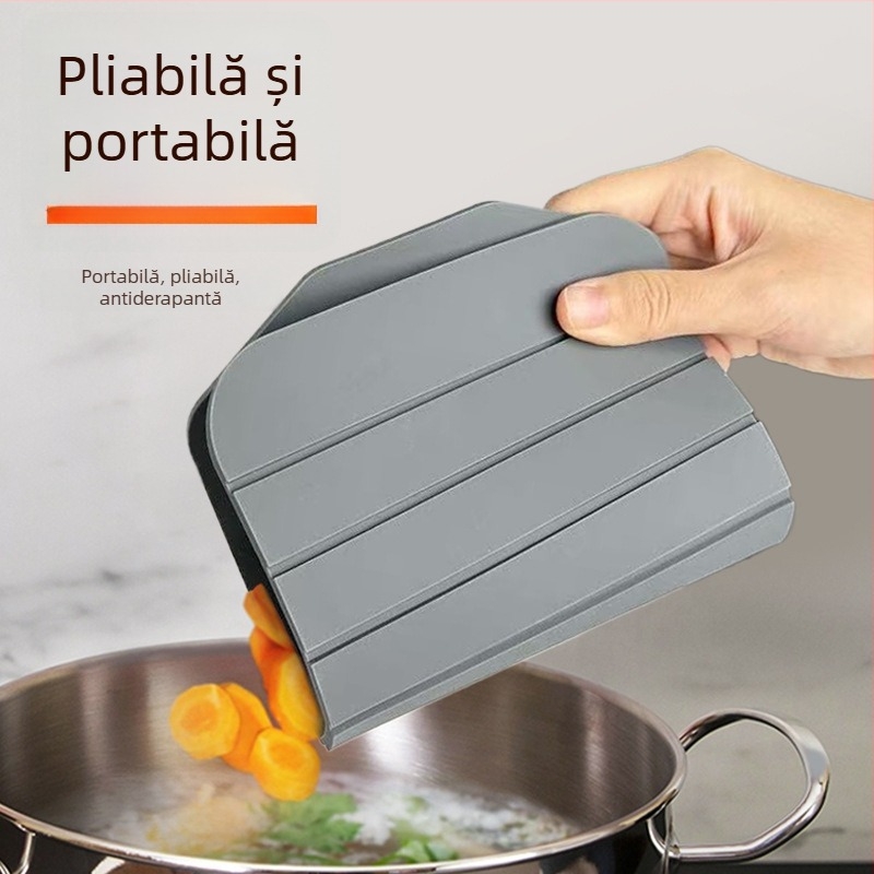 Covoraș din silicon pentru tocător înclinat, rezistent la temperaturi, anti-alunecare, grosime suplimentară pentru blat
