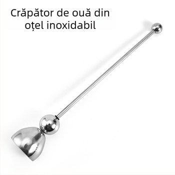 Deschizător de ouă din oțel inoxidabil 304, cu bilă de măsurare, gadget bucătărie