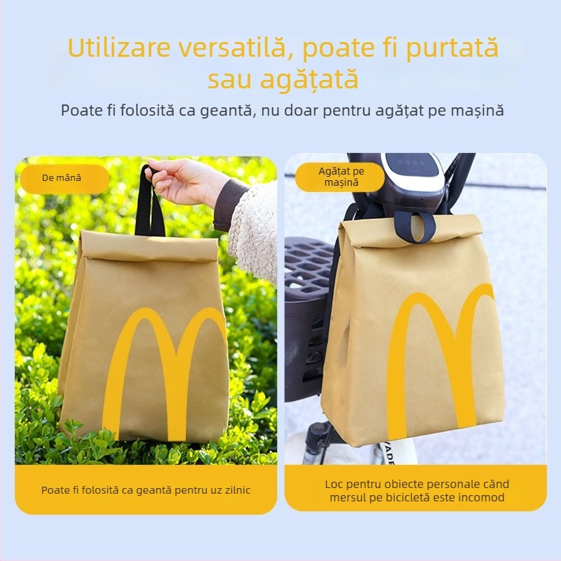Geantă impermeabilă de depozitare pentru cască pentru biciclete și scutere electrice, montată în față, cu capacitate mare