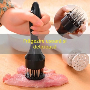 Acul din oțel inoxidabil pentru omogenizarea cărnii: cotlet de porc, fileuri de pui și aripioare; ciocan de carne; perforator pentru steak; înțepător pentru pielea de porc