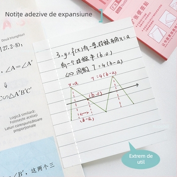 Post-it extensibile pentru studenți – bloc-notes pentru notițe și notițe de curs