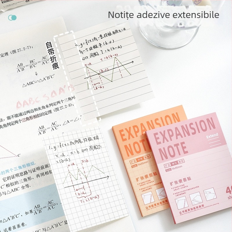 Post-it extensibile pentru studenți – bloc-notes pentru notițe și notițe de curs
