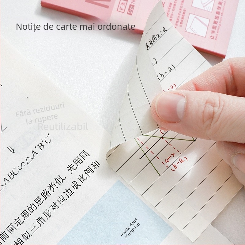 Post-it extensibile pentru studenți – bloc-notes pentru notițe și notițe de curs