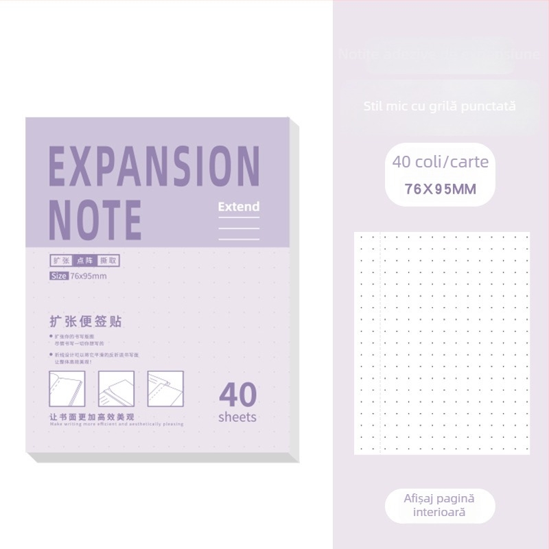 Post-it extensibile pentru studenți – bloc-notes pentru notițe și notițe de curs