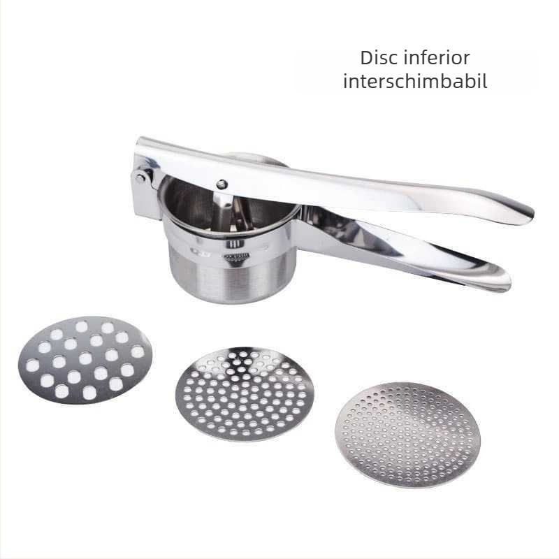 Zdrobitor manual pentru cartofi din oțel inoxidabil 430, pentru legume, storcător cu separare pulpă-suc