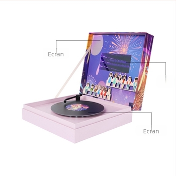 Cutie video personalizată internațională, card poștal în format carte, card LCD de sărbători și album foto – set cadou