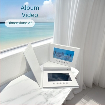 Cărți de felicitare video transfrontaliice, felicitări 3D cu aspect premium, felicitări de Crăciun LCD, broșuri video corporative en-gros