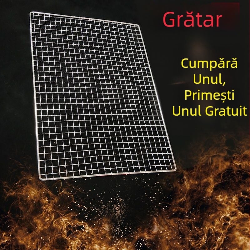 Grătar dreptunghiular din oțel inoxidabil pentru grătar, plasă pentru prăjit și uscare
