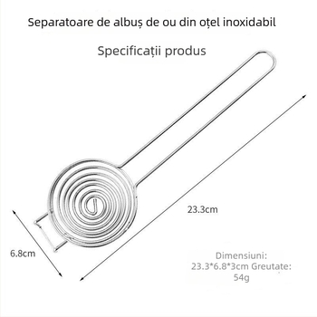 Separator din oțel inoxidabil pentru albuș și gălbenuș, dispozitiv de separare a ouălor, potrivit pentru coacere și uz casnic