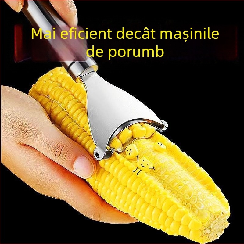 Curățător de porumb din oțel inoxidabil și separator de boabe – ustensilă de bucătărie pentru uz casnic