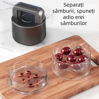 Îndepărtător detașabil pentru sâmburi de cireșe, tip presă, uz casnic, cu șapte găuri, ușor de curățat, pentru fructe mari