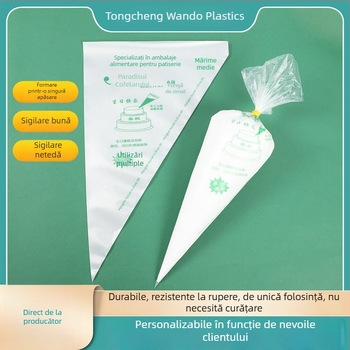 Pungă de decor pentru prăjituri, de unică folosință, din material alimentar, pentru cremă și coacere, potrivită pentru hrana bebelușilor