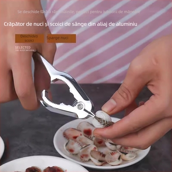 Deschizător multifuncțional pentru scoici și clips pentru nuci din aliaj de zinc – ustensilă de bucătărie