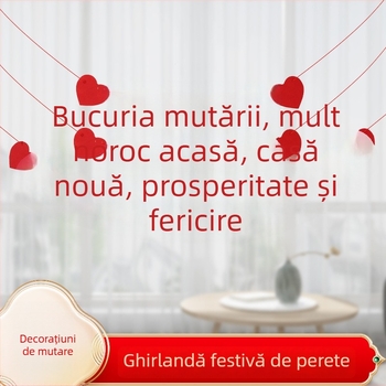 Decorațiuni pentru mutarea într-un nou cămin: panouri pentru living, cupluri poetice și panglici cu steaguri