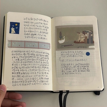 Jurnal A6 cu husă din piele PU neagră, design minimalist retro, pagini albe, 200–300 de pagini