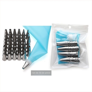 Set de duze pentru decorare prăjituri și fursecuri, 6–12–24–48 vârfuri